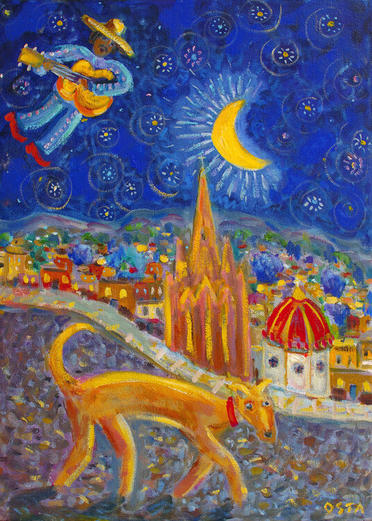 San Miguel Dog and Flying Mariachi Andrew Osta