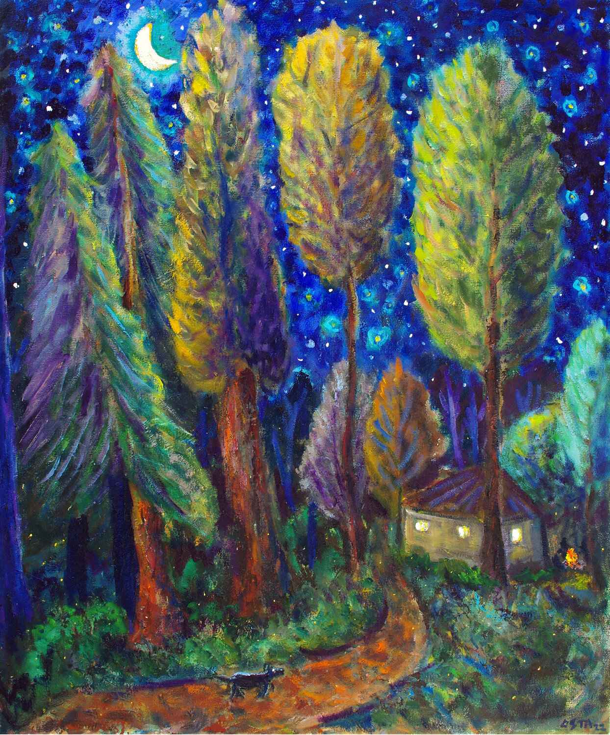 Starry Night with Fireflies Andrew Osta