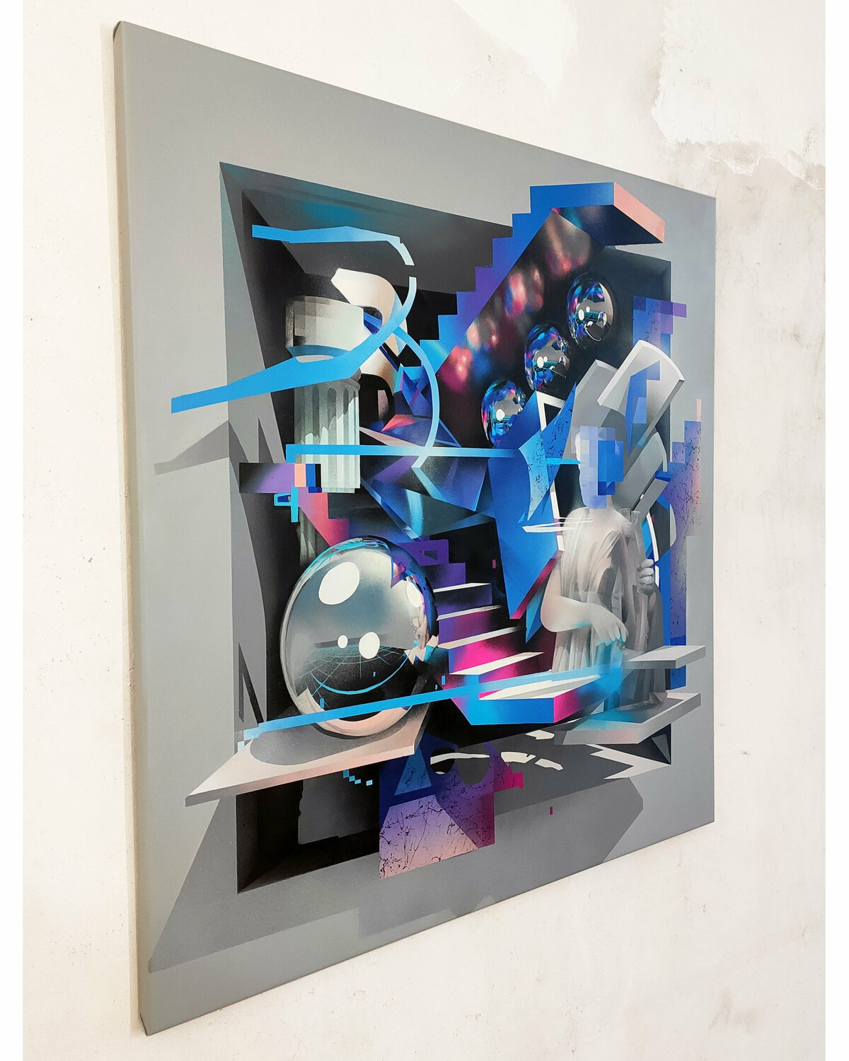 Cut Copy Paste VI by Bond Truluv (2021) Other Media Acrylic, Spray