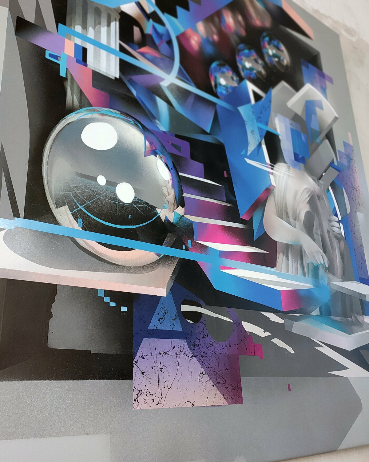 Cut Copy Paste VI by Bond Truluv (2021) Other Media Acrylic, Spray