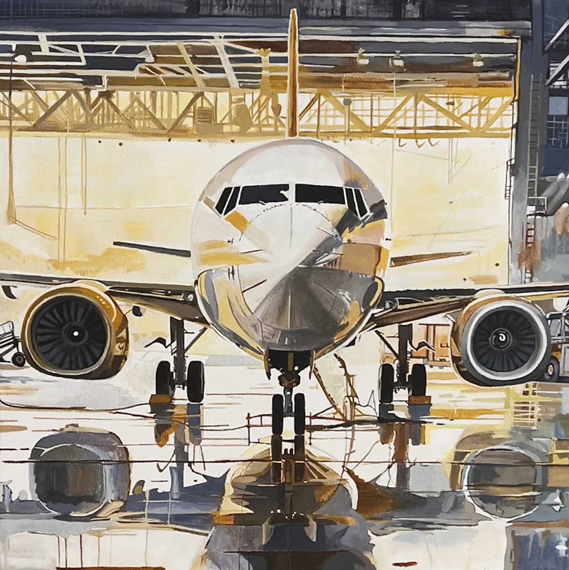 Thema flugzeug Gemälde
