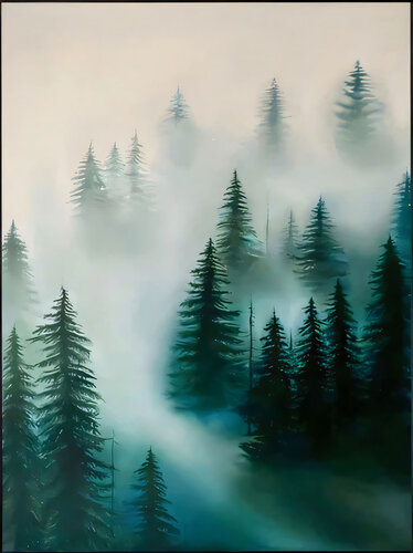 Forest in the Fog par Evgeniya Duvakina, Peinture en vente sur Singulart