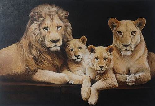 Family first van Evgeniya Duvakina, Schilderij te koop op Singulart
