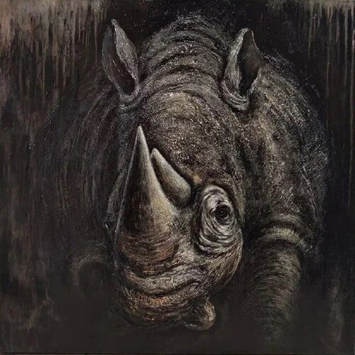 A rhino von Evgeniya Duvakina, Malerei kaufen auf Singulart