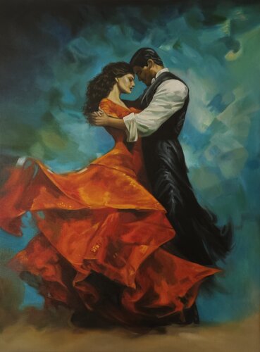 Hot dance van Evgeniya Duvakina, Schilderij te koop op Singulart