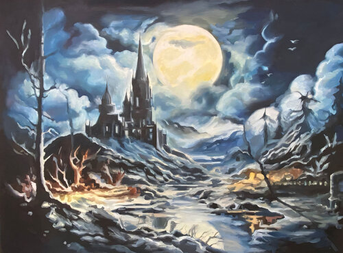 The Mystical House van Evgeniya Duvakina, Schilderij te koop op Singulart
