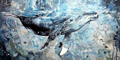 Whale di Evgeniya Duvakina, Pittura in vendita su Singulart