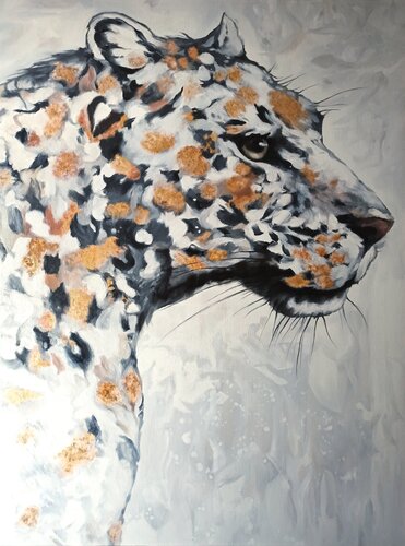 Leopard on a light background by Evgeniya Duvakina, Painting for Sale on Singulart