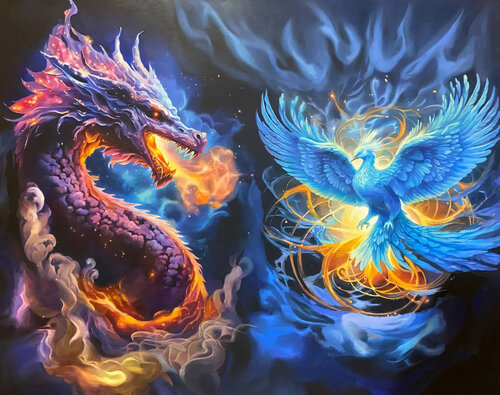 Magnificent creatures di Evgeniya Duvakina, Pittura in vendita su Singulart
