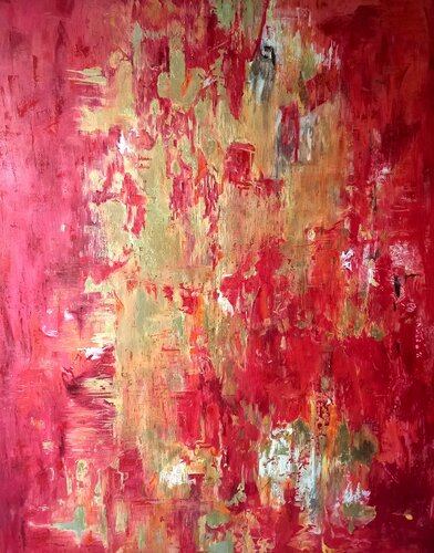 Red abstraction van Evgeniya Duvakina, Schilderij te koop op Singulart
