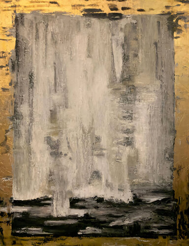 Golden Gate abstraction de Evgeniya Duvakina, Pintura a la venta en Singulart