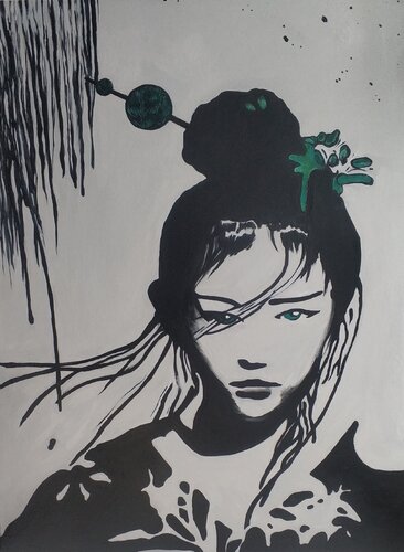 Mysterious Feminine Power on Canvas – Exclusive Art von Evgeniya Duvakina, Malerei kaufen auf Singulart