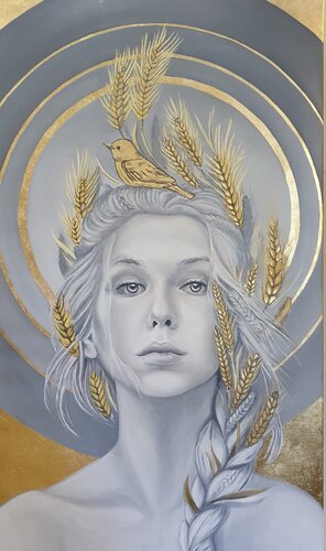 Painting: "Golden Stream of Light" by Evgeniya Duvakina, Painting for Sale on Singulart