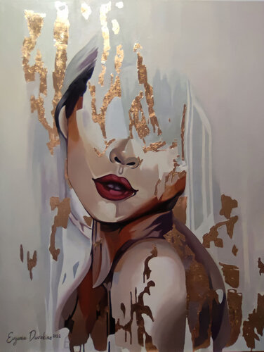 Painting: "Mystery Behind the Veil of Time" di Evgeniya Duvakina, Pittura in vendita su Singulart
