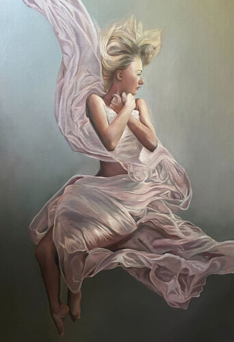 Beautiful Oil Painting “Silence of the Wind” van Evgeniya Duvakina, Schilderij te koop op Singulart