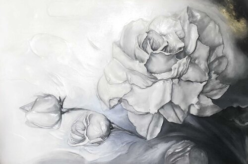 Premium Oil Painting "White Tenderness" van Evgeniya Duvakina, Schilderij te koop op Singulart
