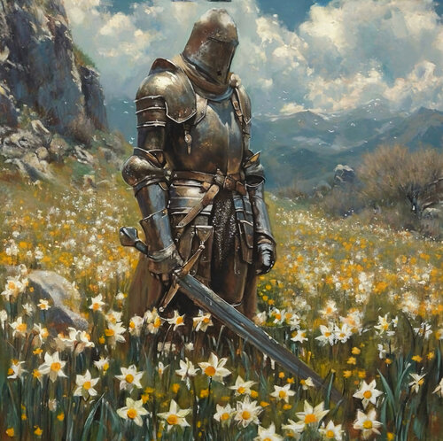 "Knight of Victory – Premium Oil Masterpiece" by Evgeniya Duvakina, Painting for Sale on Singulart