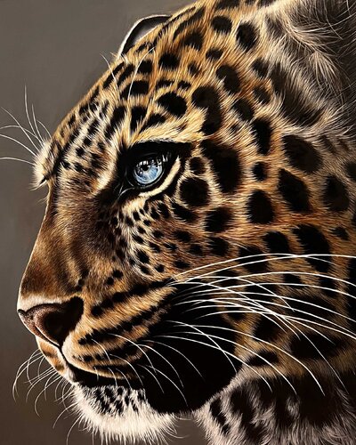 Oil Painting “Call of the Jungle” — Premium Canvas, Wild Nature, Realistic Expression di Evgeniya Duvakina, Pittura in vendita su Singulart