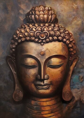 Painting "The Face of Enlightenment" for a Stylish Interior de Evgeniya Duvakina, Pintura a la venta en Singulart