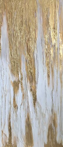 Premium Quality Oil Painting "Stream of Gold" par Evgeniya Duvakina, Peinture en vente sur Singulart
