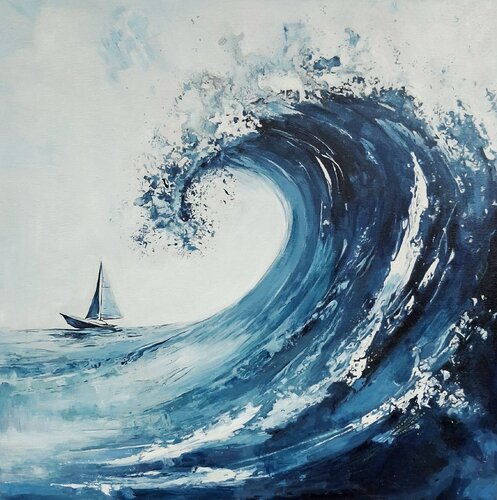 Exclusive Oil Painting “Sail in the Rays of Freedom” von Evgeniya Duvakina, Malerei kaufen auf Singulart