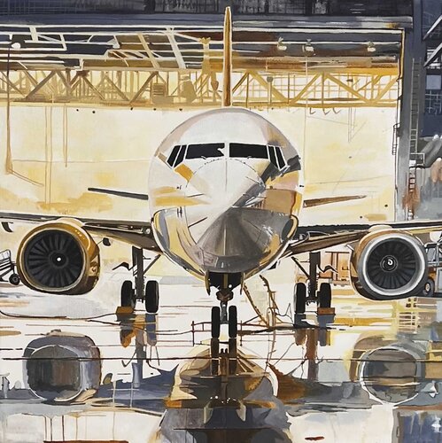 Aviation in Art Airplane di Evgeniya Duvakina, Pittura in vendita su Singulart