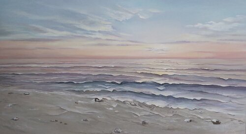 Oil Painting “Sea Sunrise” par Evgeniya Duvakina, Peinture en vente sur Singulart