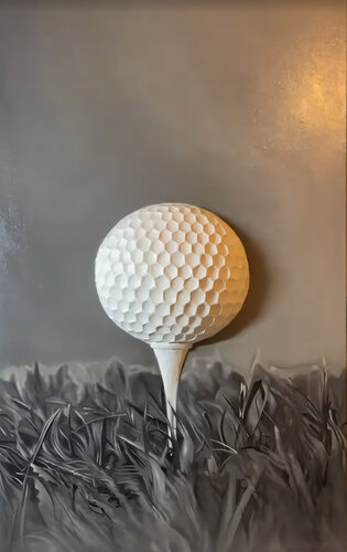 Painting Golf Ball Bas-relief by Evgeniya Duvakina, Painting for Sale on Singulart
