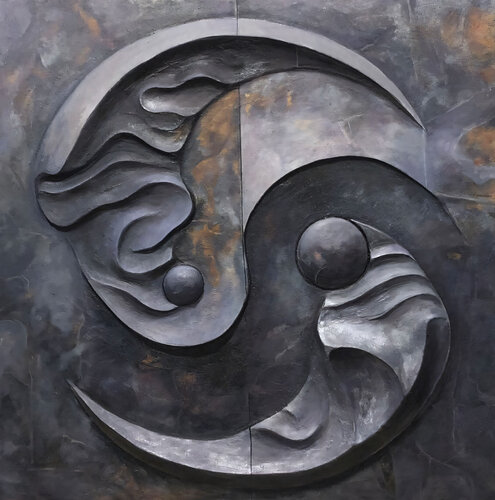 Extraordinary Abstraction Force of Attraction par Evgeniya Duvakina, Peinture en vente sur Singulart
