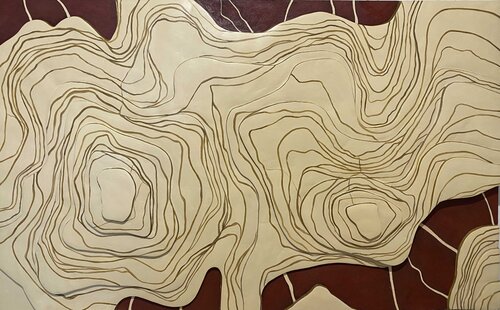 Abstract Painting “Maps of the Earth” – Unique Artwork von Evgeniya Duvakina, Malerei kaufen auf Singulart