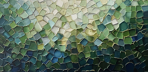 Textured Painting “Mosaic of Light” – Luxurious Artwork Evgeniya Duvakina