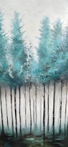 “Emerald Landscape – Enchantment for the Home” by Evgeniya Duvakina, Painting for Sale on Singulart