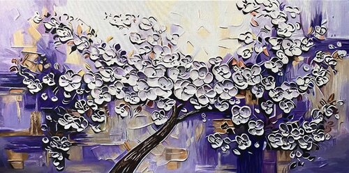 Painting “Magical Purple Garden” van Evgeniya Duvakina, Schilderij te koop op Singulart