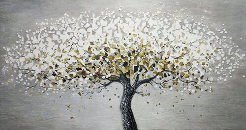 Beautiful Painting “Tree of Tranquility and Soul” – An Exclusive Masterpiece for Your Elegant Interior by Evgeniya Duvakina, 油畫 for Sale on Singulart