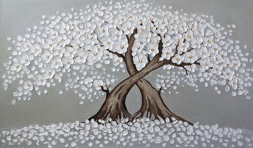 Large painting “Embrace of Eternity” — premium quality di Evgeniya Duvakina, Pittura in vendita su Singulart