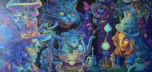 Wonderful painting “Mad Tea Party” di Evgeniya Duvakina, Pittura in vendita su Singulart