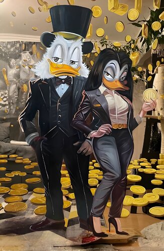 ChatGPT сказал:  "Empire of Gold" — A Luxurious Oil Painting on Copper Canvas di Evgeniya Duvakina, Pittura in vendita su Singulart