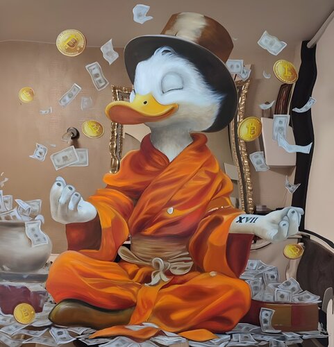 Enlightenment and Wealth" — A Premium Oil Painting on Copper Canvas by Evgeniya Duvakina, Painting for Sale on Singulart