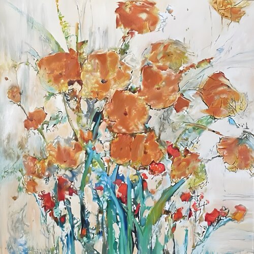 "Waltz of Flowers" — Original Oil Painting di Evgeniya Duvakina, Pittura in vendita su Singulart