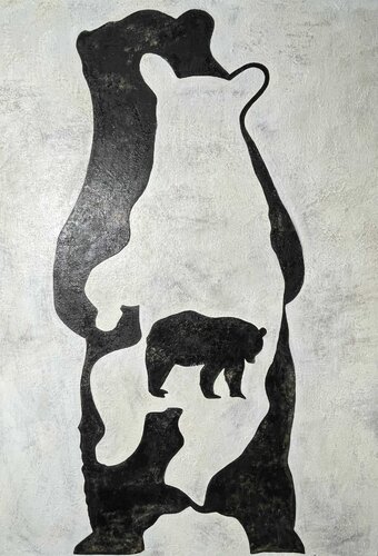 "Bear Family" — Oil Painting, Exclusive Original Artwork by Evgeniya Duvakina, 회화 for Sale on Singulart