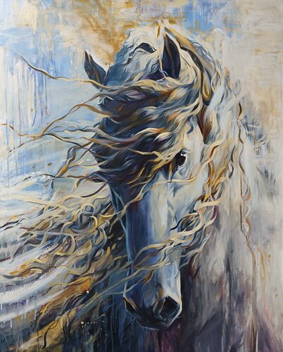 "Wind of Freedom" — Premium Quality Oil Painting de Evgeniya Duvakina, Pintura a la venta en Singulart