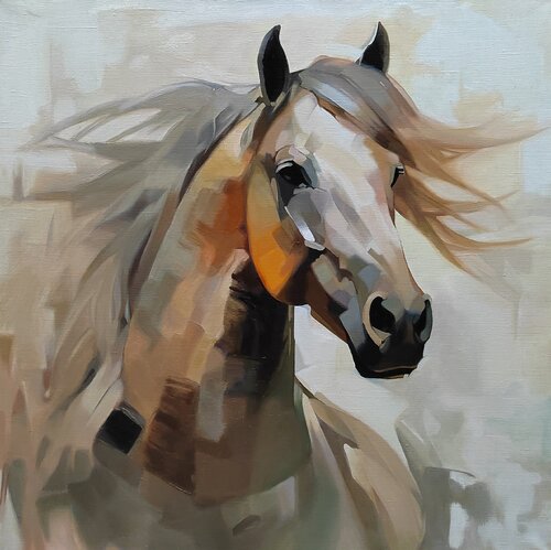 "Aristocrat of the Steppes" — Artistic Mastery, Premium Collection par Evgeniya Duvakina, Peinture en vente sur Singulart