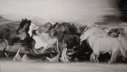 Oil painting “Flow of the Elements” — exclusive gallery-level original artwork Evgeniya Duvakina
