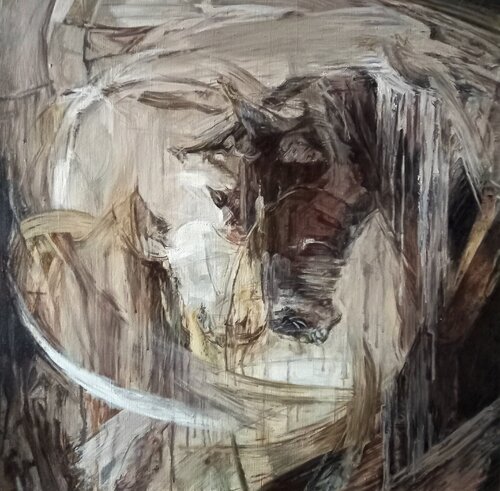 Abstract Painting “Beyond Equine Power” – Premium Quality von Evgeniya Duvakina, Malerei kaufen auf Singulart