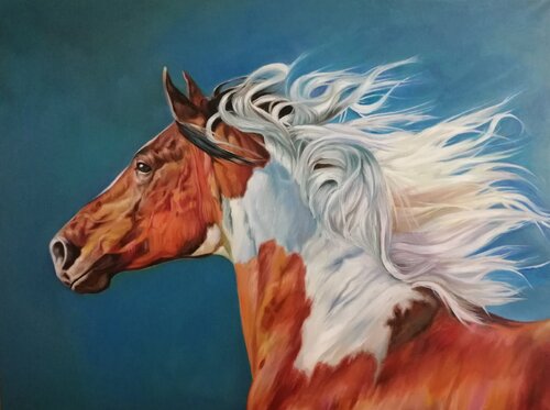 Wind of Freedom — Premium Original Art de Evgeniya Duvakina, Pintura a la venta en Singulart