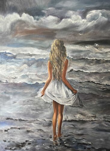 Painting: “Meeting the Sea” von Evgeniya Duvakina, Malerei kaufen auf Singulart