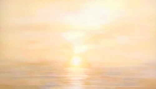 Oil Painting “Dawn Radiance” — Exclusive Lyrical Landscape von Evgeniya Duvakina, Malerei kaufen auf Singulart