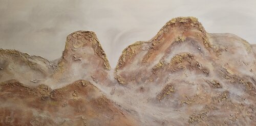 Oil Painting “Milky Elevation” — Exclusive Textural Minimalism von Evgeniya Duvakina, Malerei kaufen auf Singulart