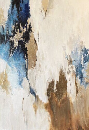 Oil Painting “Architecture of Light” — Exclusive Interior Abstract di Evgeniya Duvakina, Pittura in vendita su Singulart