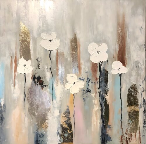 Premium Abstraction: Ethereal Petals par Evgeniya Duvakina, Peinture en vente sur Singulart